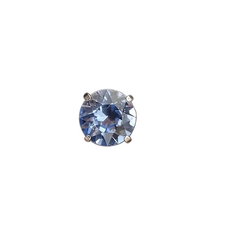 Titanium spiral cubic zirkonia helix piercing, 16G