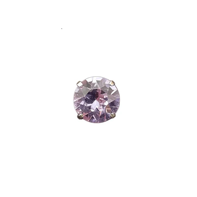 Titanium spiral cubic zirkonia helix piercing, 16G