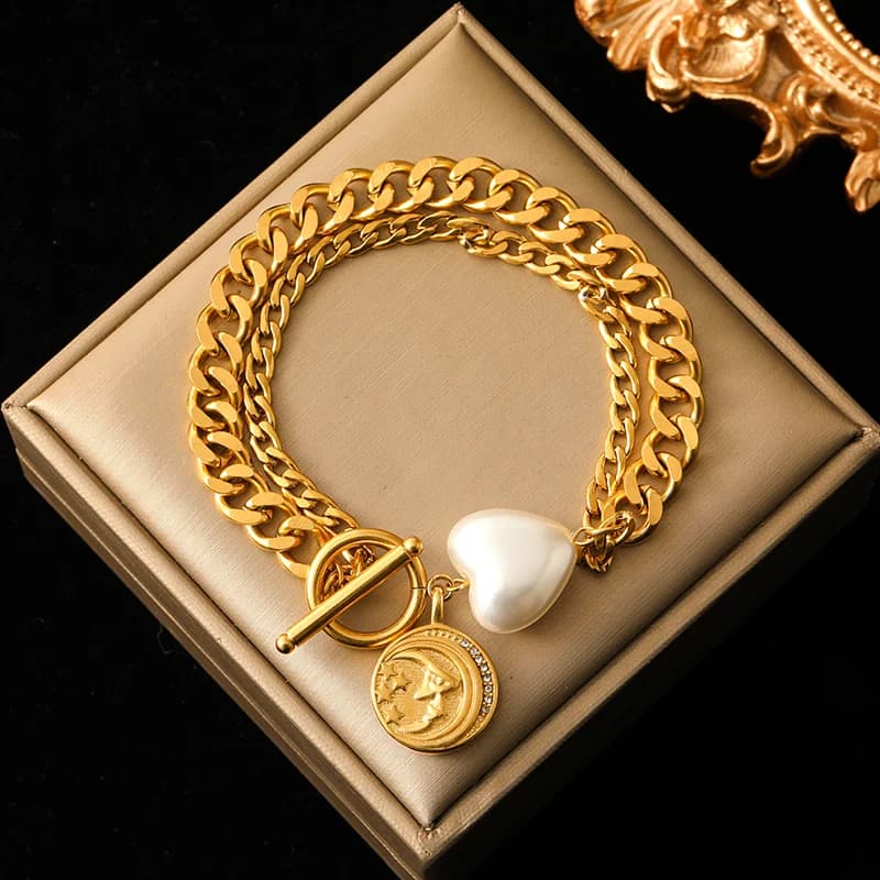 Guldfarvede bangles armbånd til kvinder