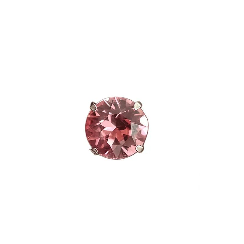 Titanium spiral cubic zirkonia helix piercing, 16G