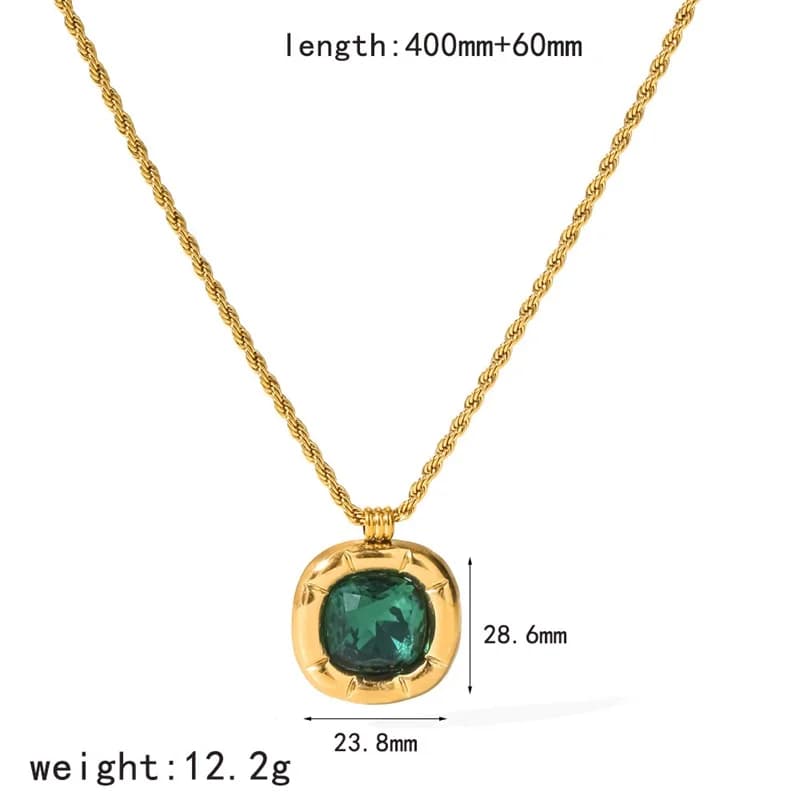 Choker halskæde og øreringe sæt med cubic zirkonia