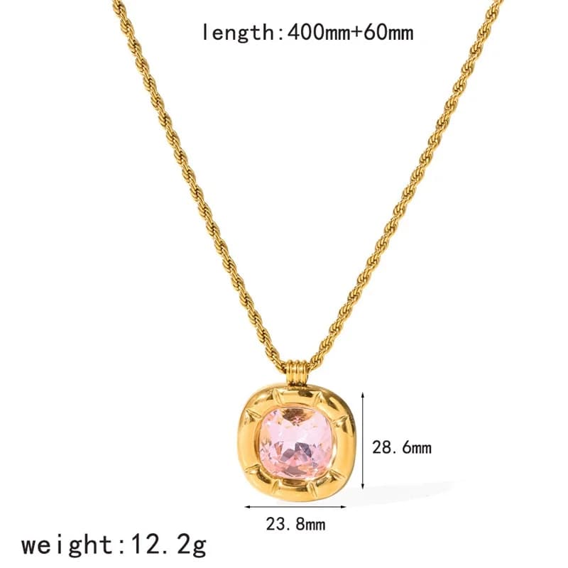 Choker halskæde og øreringe sæt med cubic zirkonia