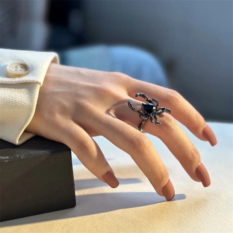 Spider Zircon Krystal Justerbar Åben Ring