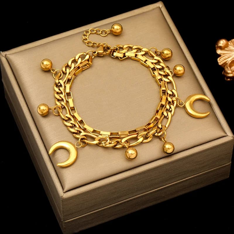 Guldfarvede bangles armbånd til kvinder
