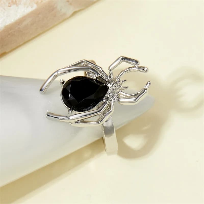 Spider Zircon Krystal Justerbar Åben Ring