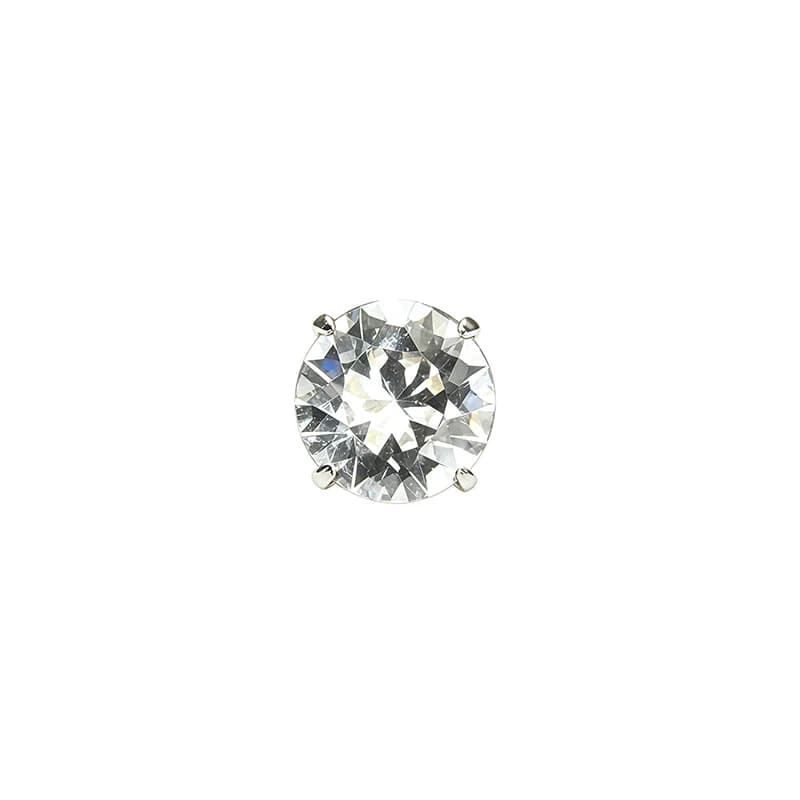 Titanium spiral cubic zirkonia helix piercing, 16G
