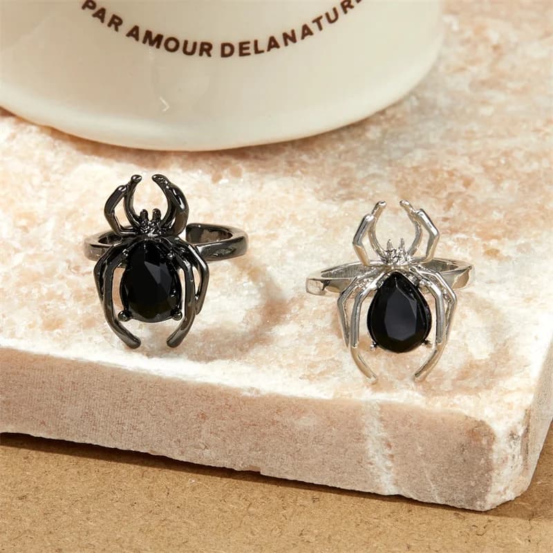 Spider Zircon Krystal Justerbar Åben Ring